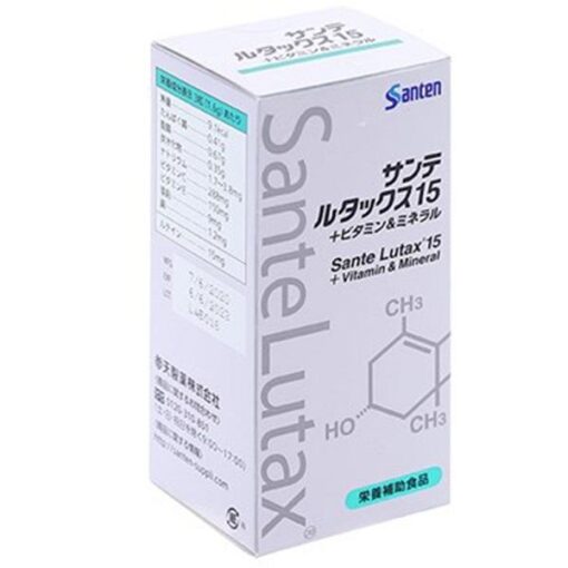 Sante Lutax 15+ Vitamin & Mineral giúp mắt sáng khỏe hộp 90 viên