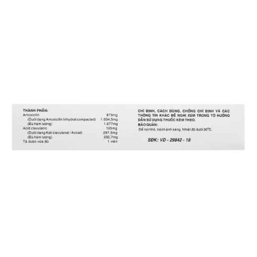 Auclatyl 875/125mg Điều trị nhiễm khuẩn đường hô hấp (2 vỉ x 7 viên)