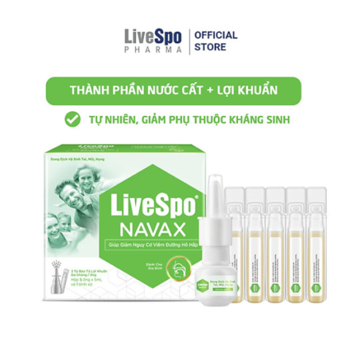 Livespo Vavax Dành Cho Gia Đình - Dung dịch vệ sinh tai mũi họng