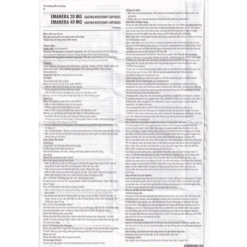 Emanera 20mg Điều trị trào ngược dạ dày, thực quản, viêm loét dạ dày