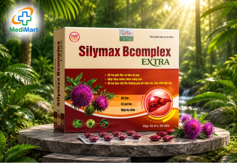 Viên uống giải độc và bảo vệ gan Silymax BComplex extra (Hộp 10 vỉ x 10 viên)