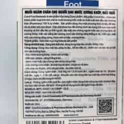 Crevil Foot Badesalz - Muối ngâm chân cho người bị đau nhức xương khớp, mất ngủ