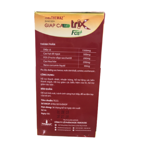 Dung dịch hỗ trợ giảm táo bón Giap CaExt Trix Fast