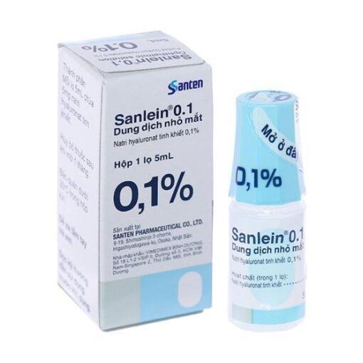 Dung dịch nhỏ mắt Sanlein 0.1% Santen hỗ trợ điều trị tổn thương biểu mô kết - giác mạc