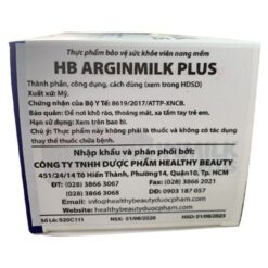 Hỗ trợ chức năng gan Healthy Beauty HB Arginmilk Plus
