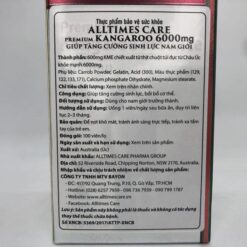 Kangaroo Essence 6000mg Tăng Cường Sinh Lực Nam (100 Viên)