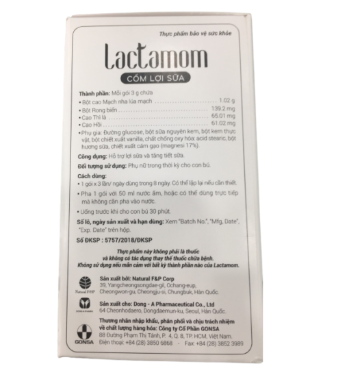 Cốm lợi sữa Lactamom