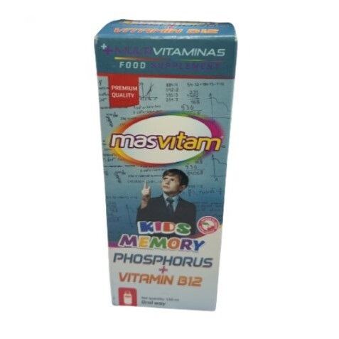 Siro bổ sung Photpho và B12 cho trẻ em và người lớn Masenz Masvitam Kids Memory Phosphorus + Vitamin B12