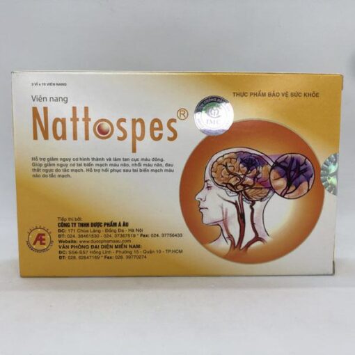 Viên uống tăng cường sức khỏe tuần hoàn não Nattospes