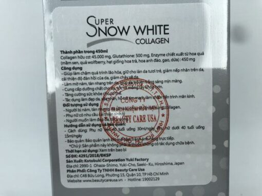 Nước uống trắng sáng da Super Snow- White Collagen 450ml