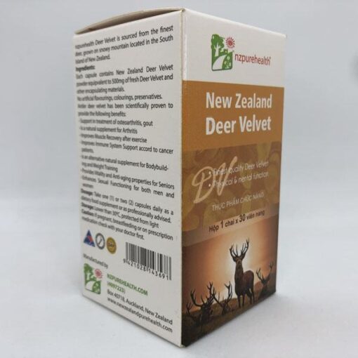 Viên Uống Nhung Hươu NZPurehealth Deer Velvet -30 Viên