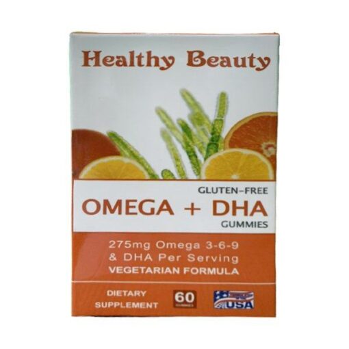 Viên uống bổ mắt Healthy Beauty Gluten Free Omega + DHA Gummies