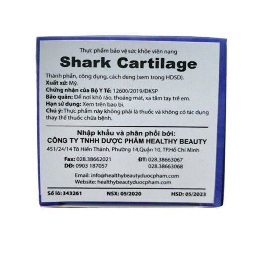 Viên uống xương khớp HB Healthy Beauty Shark Cartilage 750mg
