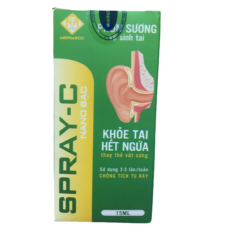 Vệ sinh tai dạng phun sương Mepharco Spray-C Nano Bạc