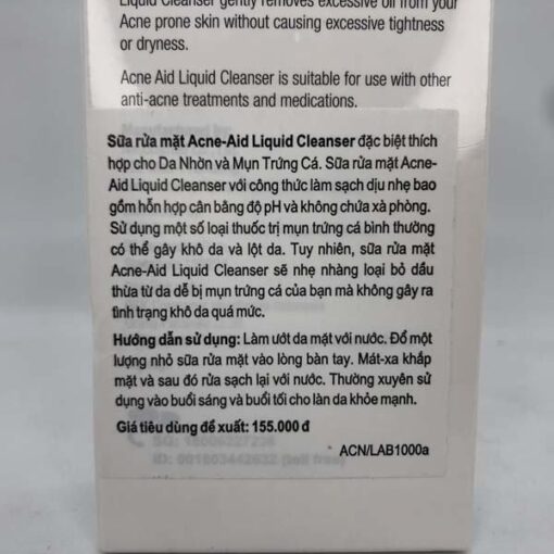 Sữa Rửa Mặt Acne-Aid Liquid Cleanser 100Ml