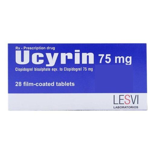Thuốc chống kết tập tiểu cầu, giảm biến cố xơ vữa động mạch Ucyrin 75mg
