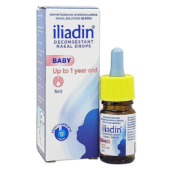 Thuốc nhỏ mũi dành cho trẻ sơ sinh Iliadin 0.01% (Hộp 1 chai 5ml)