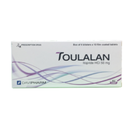 Thuốc Toulalan 50mg Davipharm (Hộp 6 vỉ x 10 viên)
