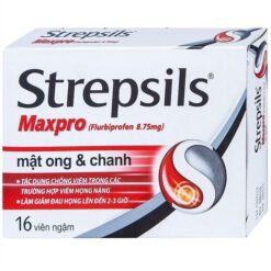 Viên ngậm trị đau họng Strepsils Maxpro