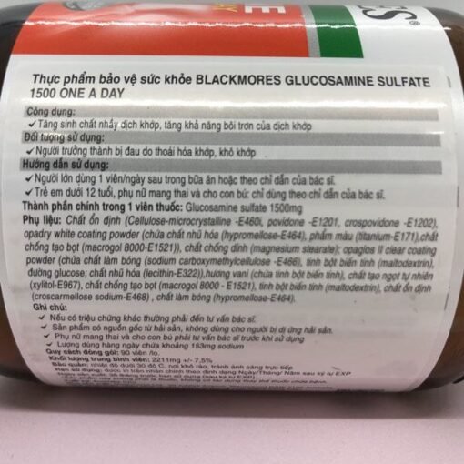 Viên uống Blackmores Glucosamine 1500 One-A-Day