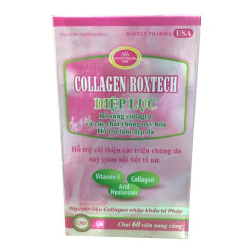Viên uống Collagen Roxtech Diệp Lục hỗ trợ giảm nám, chống lão hóa
