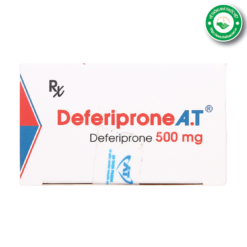 Thuốc thải sắt Deferiprone A.T 500mg - mặt bên hộp thuốc