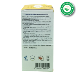 Tinh dầu hoa Anh thảo Evening Primose Oil Basic Nutrition - mặt bên