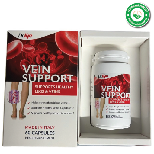 TPCN hỗ trợ giãn tĩnh mạch Dr.life VEIN SUPPORT (Hộp 1 chai 60 viên)