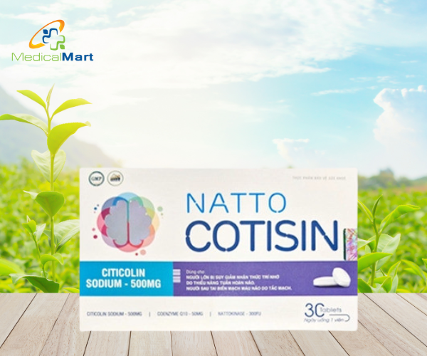 Viên uống Natto Cotisin cải thiện suy giảm trí nhớ và phục hồi sau tai biến (Hộp 30 viên)