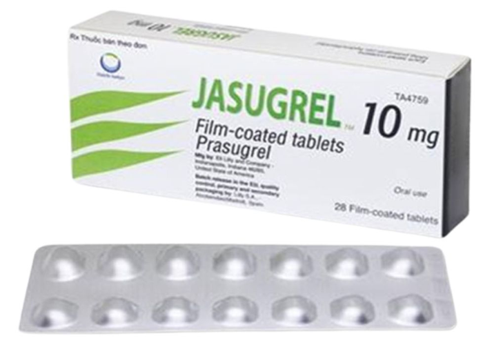 Thuốc Jasugrel 10mg Daiichi điều trị đau thắt ngực không ổn định, nhồi máu cơ tim (2 vỉ x 14 viên)