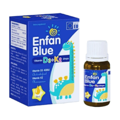 Enfan Blue Vitamin D3+K2 Drops Global Pharma bổ sung vitamin D3, vitamin K2 cho trẻ (10ml)