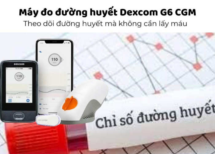 Máy đo đường huyết Dexcom G6 CGM tự động không cần lấy máu