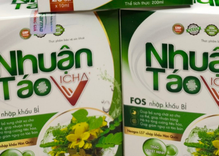 Nhuận Táo Vicha bổ sung chất xơ, giúp nhuận tràng (hộp 20 gói x 10ml)