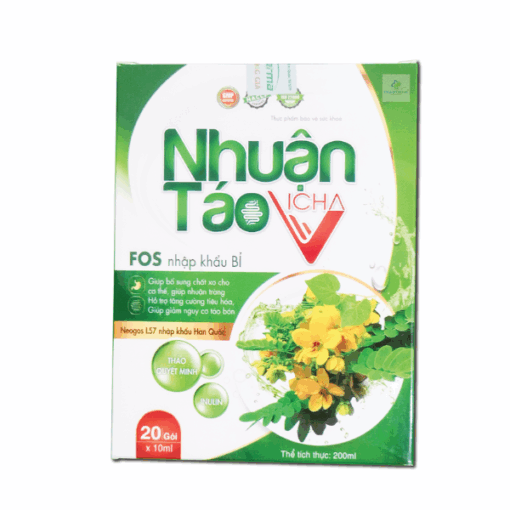 Nhuận Táo Vicha bổ sung chất xơ, giúp nhuận tràng (hộp 20 gói x 10ml)