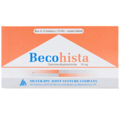 Thuốc Becohista BPC 10mg điều trị triệu trứng viêm mũi dị ứng (Hộp 10 vỉ x 10 viên)