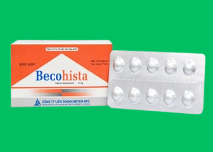 Thuốc Becohista BPC 10mg điều trị triệu trứng viêm mũi dị ứng (Hộp 10 vỉ x 10 viên)