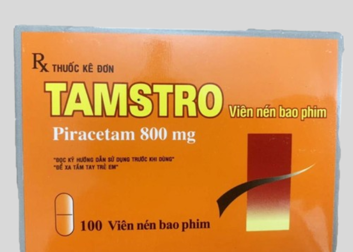 Thuốc Tamstro 800mg điều trị các triệu chứng của hội chứng tâm thần thực thể (Hộp 10 vỉ x 10 viên)