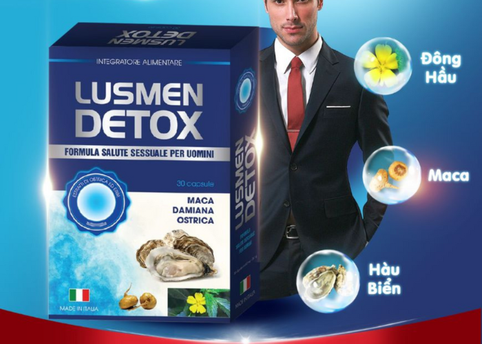 Viên uống bổ thận Lusmen Detox Alpha Pharma giúp tăng cường sức khỏe và sinh lực cho nam giới (2 vỉ x 15 viên)
