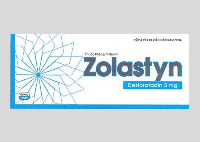 Zolastyn 5mg DaviPharm trị viêm mũi dị ứng, mày đay (3 vỉ x 10 viên)