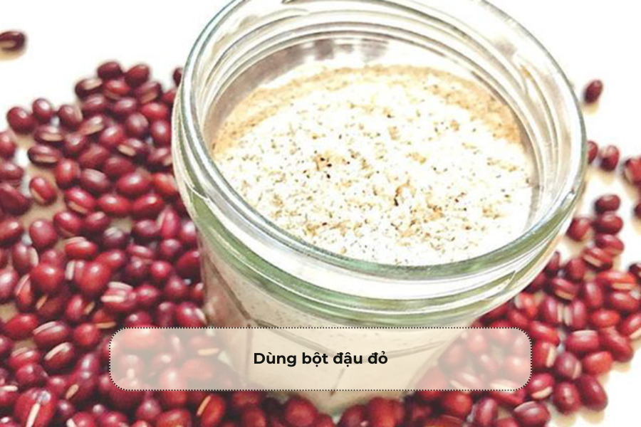 Dùng bột đậu đỏ