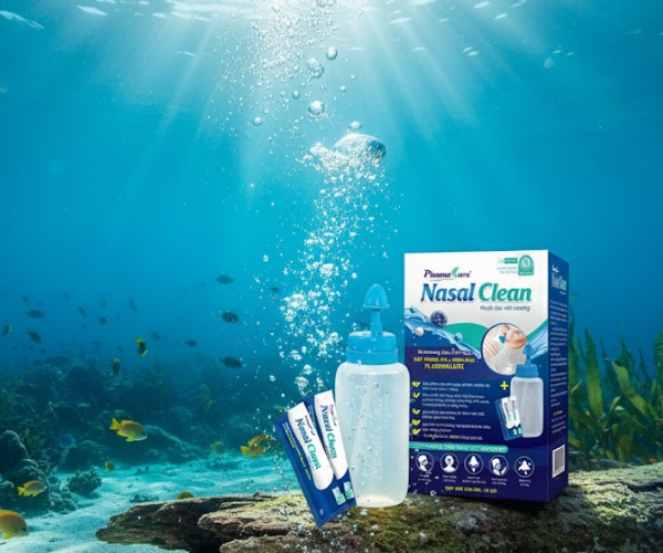 Bộ rửa mũi xoang PlasmaKare Nasal Clean kháng khuẩn, kháng virus, làm sạch hiệu quả, an toàn (Hộp 25 gói + 01 bình)