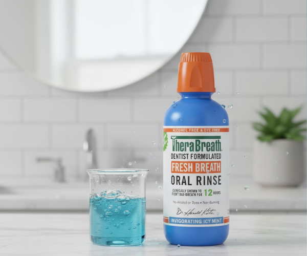 Nước súc miệng TheraBreath Icy Mint Fresh Breath (Chai 473ml)
