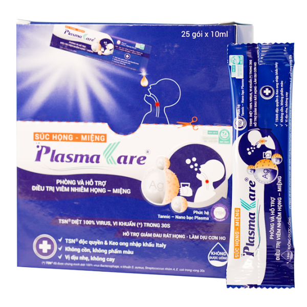 Súc họng miệng PlasmaKare dạng túi giải pháp tại chỗ cho bệnh hô hấp Súc họng miệng PlasmaKare dạng túi giải pháp tại chỗ cho bệnh hô hấp