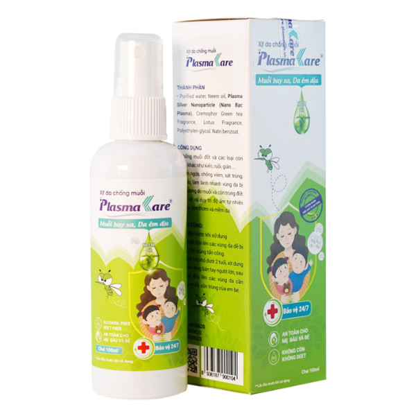 Xịt da chống muỗi PlasmaKare chống muỗi, sát trùng giảm ngứa trị muỗi đốt Xịt da chống muỗi PlasmaKare chống muỗi, sát trùng giảm ngứa trị muỗi đốt