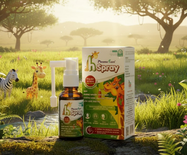 Xit họng Plasmakare Hspray kháng khuẩn, kháng Virus, giảm ho, rát họng, phục hồi niêm mạc (Chai 30ml)