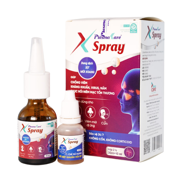 Xịt mũi xoang PlasmaKare X-Spray giúp chống viêm, kháng virus, thông mũi Xịt mũi xoang PlasmaKare X-Spray giúp chống viêm, kháng virus, thông mũi