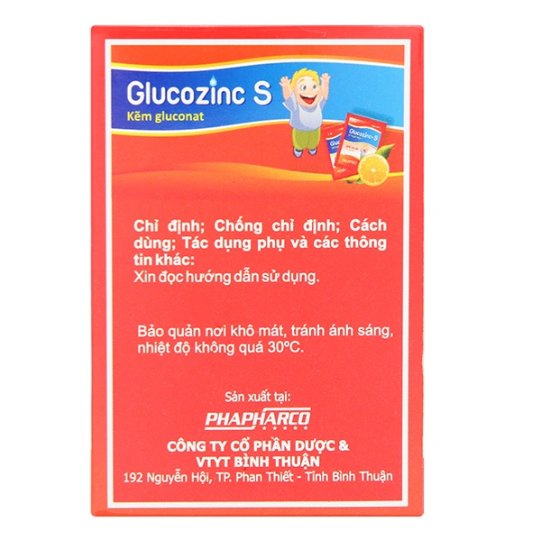 CD - Thuốc Glucozinc S bổ sung kẽm, trị thiếu kẽm