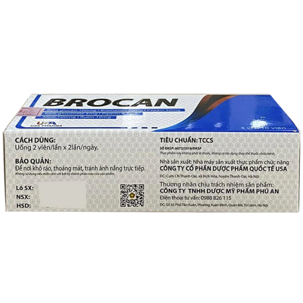 CD - Viên uống Brocan hỗ trợ điều trị các vấn đề về giãn tĩnh mạch, phù nề