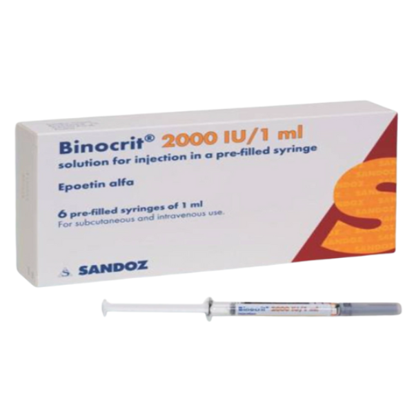 Dung dịch tiêm Binocrit 2000IU1 ml trị bệnh thiếu máu Dung dịch tiêm Binocrit 2000IU1 ml trị bệnh thiếu máu