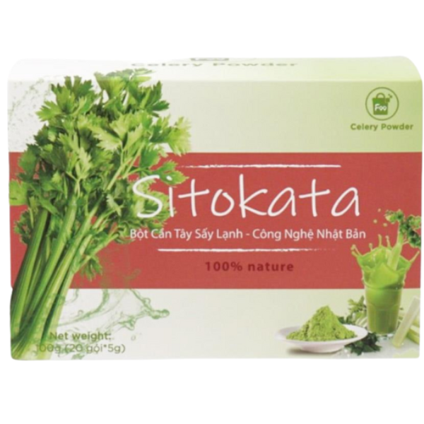 H - Bột cần tây Sitokata giúp giảm béo, làm giảm mỡ ở má, thúc đẩy chuyển hóa chất béo